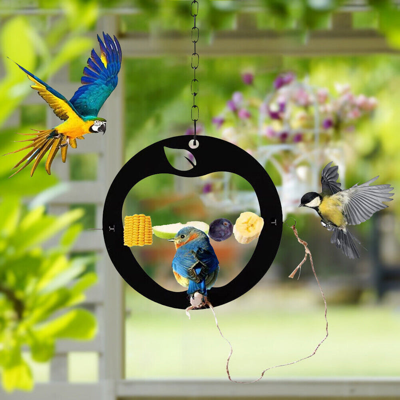 Hanging Fruit Food Holder Cage Container Outdoor Yard Gardening Tree Bird Feeder