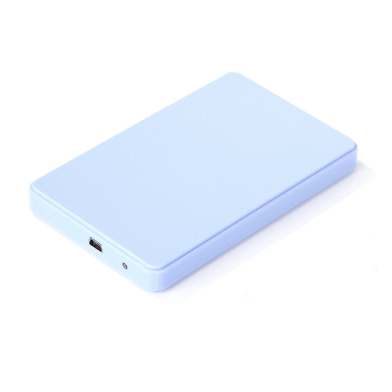 2.5 inch USB 2.0 SATA HDD Hard Disk Drive External Portable SSD Case (Blue)