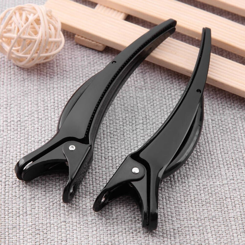 #A 6pcs DIY Salon Plastic Single Prong Hairstyle Duck Hair Folder Large Barrette