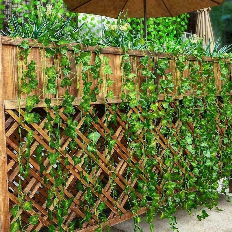6.56ft Ivy Leaf Garland Green Plant Plastic Vine Foliage Decorations Y5Z2