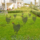 Acrylic Hollow Chicken Ornaments Backyard Lawn Stakes Yard Art Decor (C) Newly