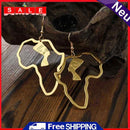 Simple African Map Ethnic Earrings Hollow Ear Dangles Women Girls Jewelry Gifts