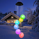 Solar LED Wind Chimes Lamp Color-change Night Light Party Decoration (A) Newly