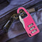 Mini 3 Digit Combination Padlock Zinc Alloy Travel Luggage Lock (Pink) Newly