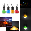 2pcs 3LED Tent Hanging Lamp 3 Mode Emergency Carabiner Bulb Light(Blue Red)