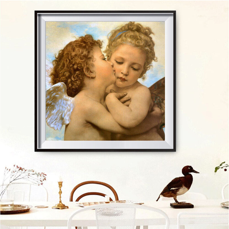 5D DIY Full Round Drill Diamond Painting Angel Kiss Mosaic Rhinestone Draw Newly