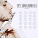 20x Silicone Flute Key Plugs Open Holed Flute Plugs for Flute Beginner White