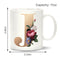 Unique Creative Ceramic Coffee Mugs with Letter J Decors for Home Office