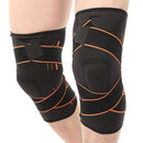 1pc Fitness Running Bandage Elastic Sports Knee Support Brace (Orange XL) Newly