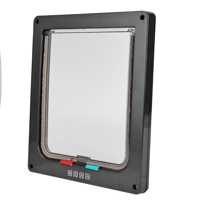 4 Way Safe Dog Cat Gate Doors ABS Animal Pet Kitten Puppy Security Flap Door