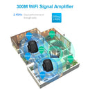 Long Range Wireless WiFi Repeater 300Mbps Signal Amplifier (Black EU Plug)