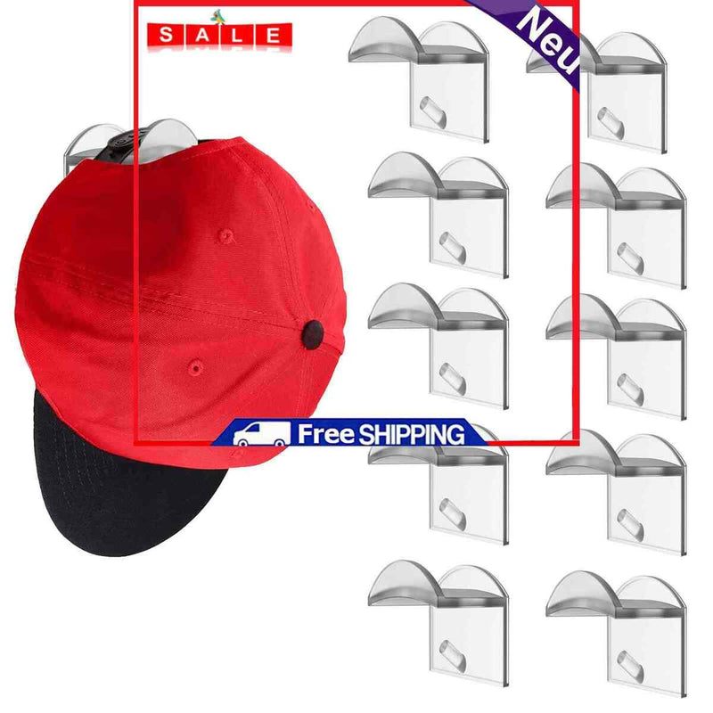Transparent Baseball Cap Hanger, No Drilling, Durable Door Slanted
