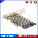 M.2 NVME to PCIE Adapter M+B Key SSD to PCI-E 3.0 X4 SATA Expansion Card