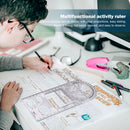 Multifunctional Geometric Ruler Craft Drawing Ruler - High School (Clear) Newly