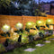2pcs LED Solar Light Chrysanthemum Lawn Stake Lamps Garden Decor (Yellow) Newly