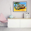 DIY Diamond Painting Kits Full Round Drill Home Wall Decor Beach Bus