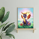 Cartoon Dinosaur DIY Full Drill Painting Round Diamond Drawing Rhinestone Gift