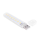 Mini Portable USB Book Light Bright Reading Lamp for Laptop (Yellow 8LED)