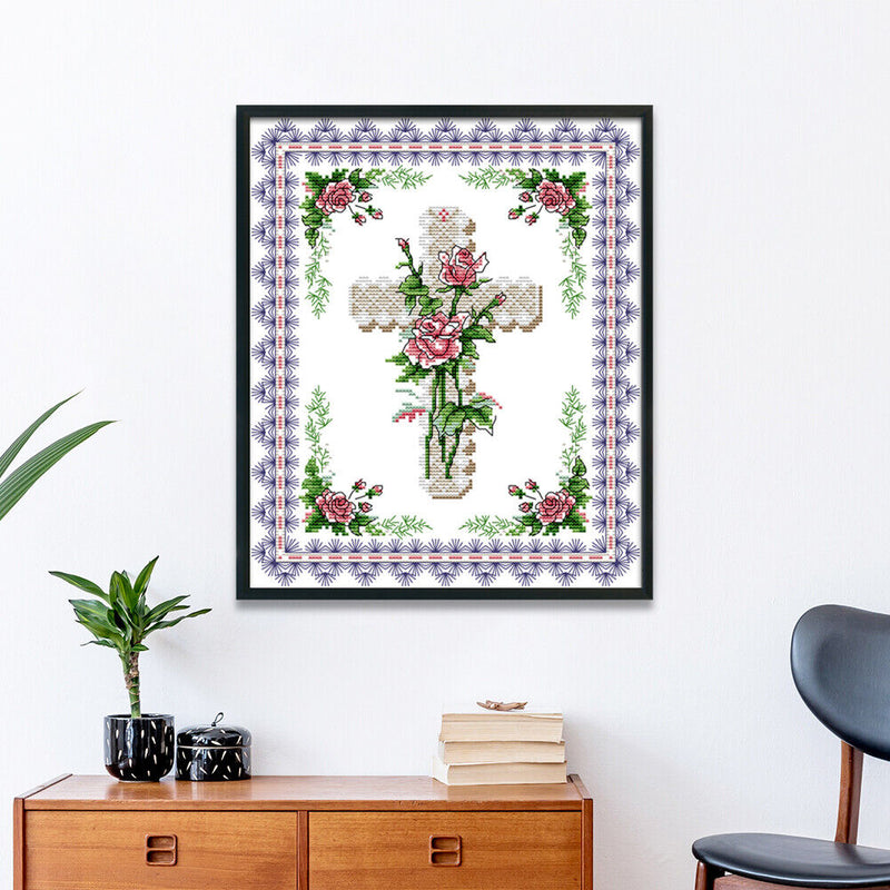 14CT Stamped Cross Stitch Kit DIY Magic Print Needlework Embroidery (J041) Newly