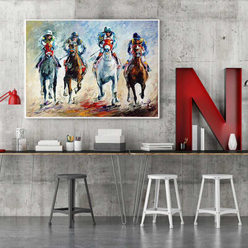 Frameless Oil Paint By Numbers Wall Art Posters Picture Craft Kit Home Decor