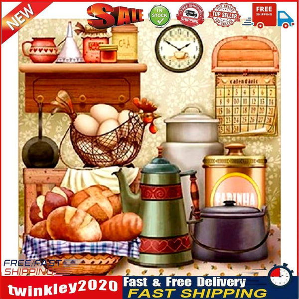 5D DIY Full Drill Diamond Painting Kitchen Cross Stitch Embroidery Mosaic Newly