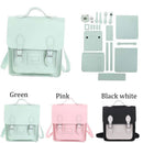 Adjustable College Handmade Backpack Bag Handbag Cambridge Woven Bag Leather
