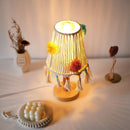 Light for Bedroom Indoor Lighting Table Lamp Small Desk Decoration Hand Woven