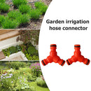 2pcs Y Type Tape Connector Quick Adapter Garden Hose Irrigation (Orange)