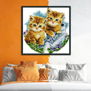 11CT Craft Handwork DIY Embroidery Kit Cotton Stamped Cross Stitch Warm Animals