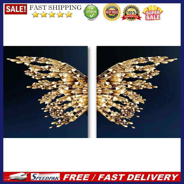 Handpainted DIY Golden Butterfly Oil Paint by Numbers Kit Pictures Craft Gi