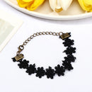 Charm Black Chain Hollow Lace Bracelet Flower For Lace Hollow Bracelet Pendant