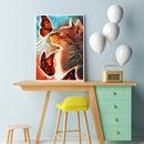 Oil Paint By Numbers cat Coloring Picture Digital Drawing