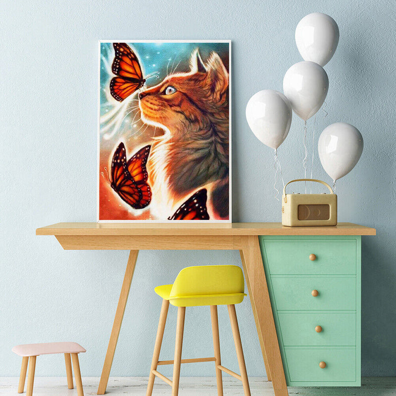 Oil Paint By Numbers cat Coloring Picture Digital Drawing