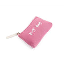 Fashion Women Letter Print Clutch Cosmetics Storage Makeup Bags (Rose Red)