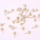 Wooden Thumbtack Drawing Push Pins Wood Head Positioning Nail (100pcs Round