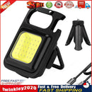 COB LED Mini Portable Keychain Lamp Type-C Rechargeable Torch with Stand Newly
