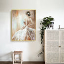 Frameless Oil Paint By Numbers Girl Back DIY Canvas Picture Kits (X720)