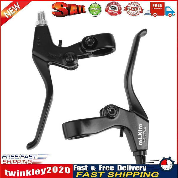1 Pair Aluminum Bicycle Brake Levers Mountain Bike Brake Handles(Black) Newly
