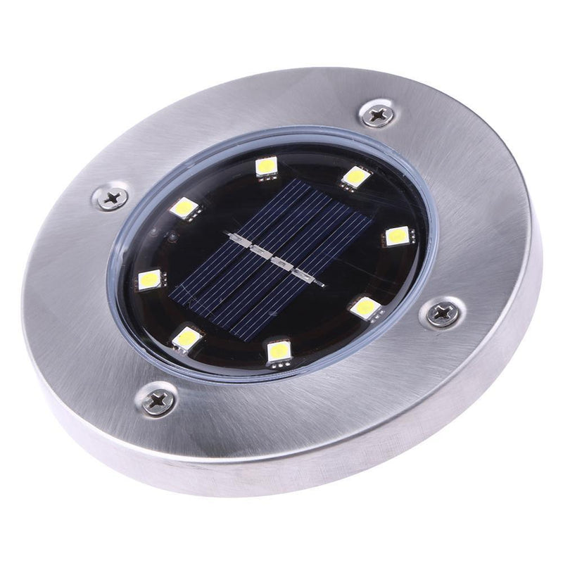 Outdoor Solar Powered 8LED Floor Light Garden Path Landscape Paving Lamp