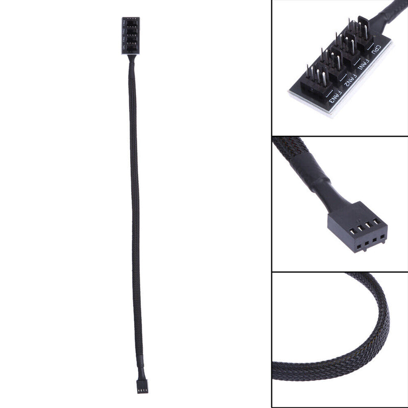 Host Fall PC Cooler Cooling Fan Power Cable 1 Female, 4 Male 4Pin Female