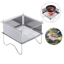 Outdoor Camping Stainless Firewood Stove Folding Bonfire Fire Pit Grill Stoves