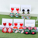 Gifts Fashion Jewelry Acrylic Stud Ear Ring Christmas Earrings Drop Earrings