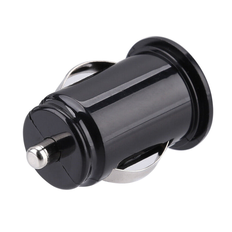 Mini Car Charger 2.4A Dual USB Charger Fast Charging Phone Adapter (Black) Newly