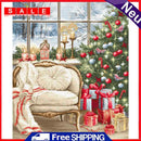 Full Embroidery Christmas Tree Present 11CT Printed Cross Stitch Cotton Decor