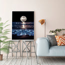 DIY Digital Picture Sea Moon Frameless Oil Painting By Number Acrylic Handi