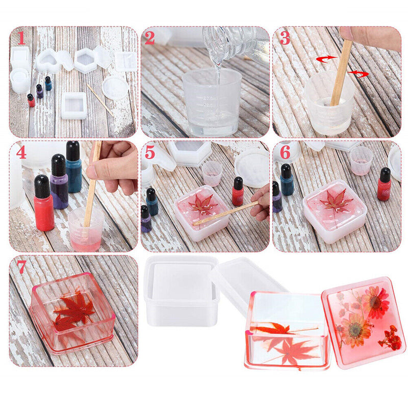 DIY Pen Holder Coaster Crystal Drop Mold Silicone Mould Accessory Making Tool