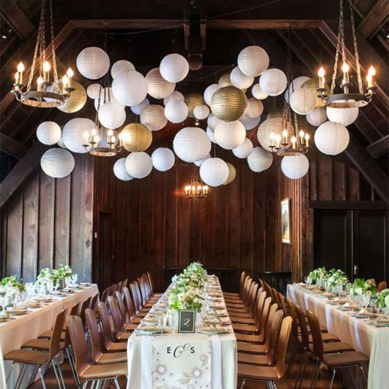 4"" Chinese Paper Lantern DIY Round Paper Ball Lamp for Wedding Party Decor