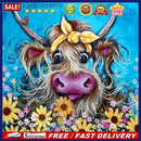 5D DIY Diamond Painting Full Round Drill Flower Calf Wall Decor Rhinestone