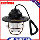 Retro LED Lanterns Hanging Emergency Outdoor Tent Camping Light (Black)