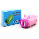 Cute Led Emergency Light Piggy Flashlight Manual Flashlight Hand-pressed